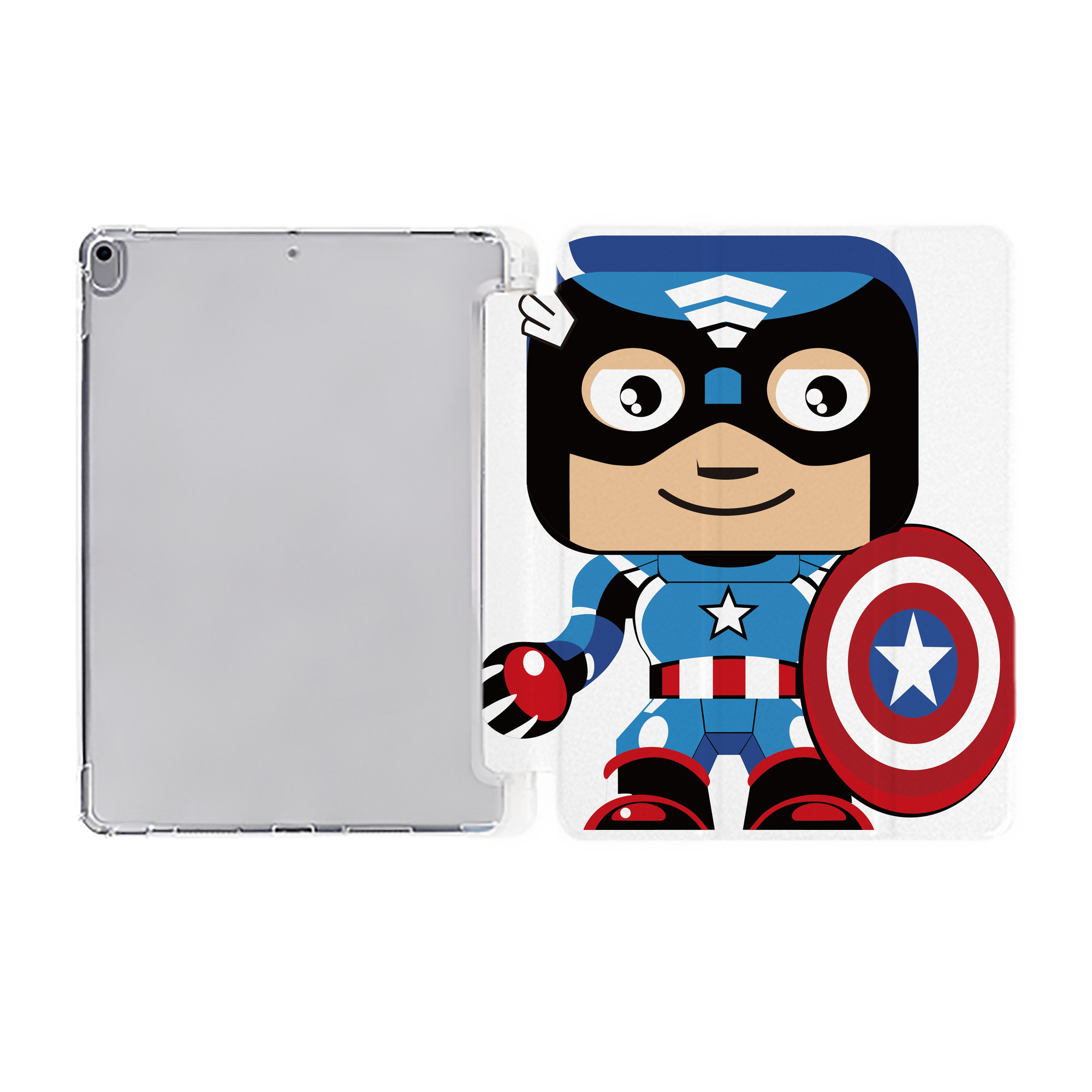 （画像用） アベンジャーズ The Avengers IPad ケース ペン収納付き 三つ折りスタンド PUレザー×シリコン 対応機種9.5/10.5/10.9インチ